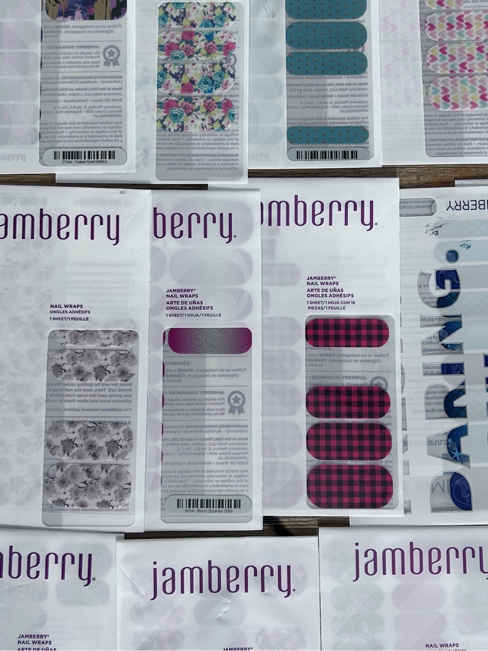Jamberry Nail Wraps Lot of 20 Mixed Sheets Incomplete / Juniors partials - Picture 4 of 5